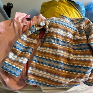 Two girls Patagonia sweaters in 4t